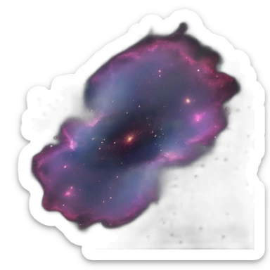 spreading out nebula with dark cosmic space background sticker