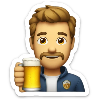 drinking-beer sticker