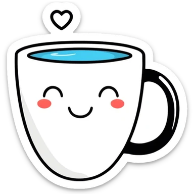 cute coffee cup sticker