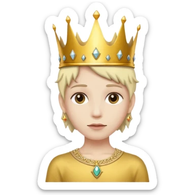 White crown skinny sticker
