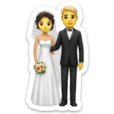 Hombre pidiendo matrimonio a mujer sticker