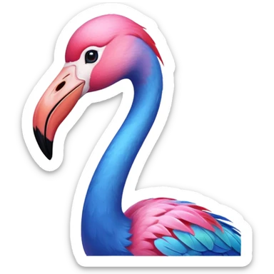 Blue Flamingo sticker