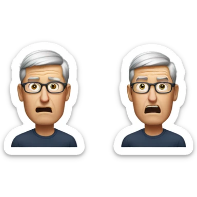 tim cook is shocked sticker