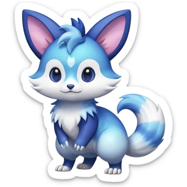 Shiny Exotic Colorful Nebula-Gradients Furret-Meowstic-Zangoose-Hybrid (Full body) sticker