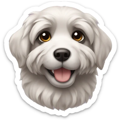 Cachorra preta peluda  sticker