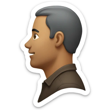 Man side profile looking sideways sticker