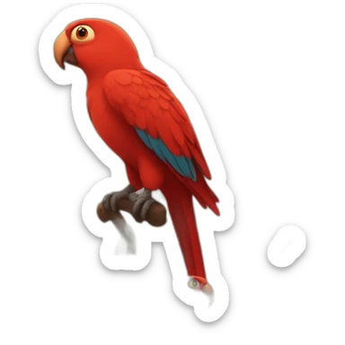 Red parrot disney sticker