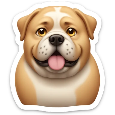Extremely fat dog sticker