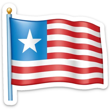 light blue puerto rican flag sticker