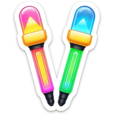 a dual of lightstick sticker