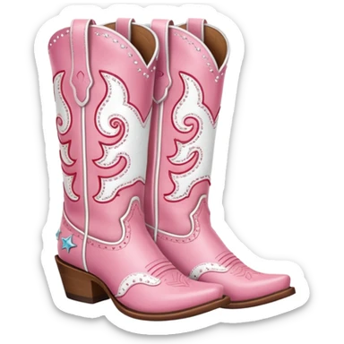 cowgirl boots cute a tiny bit of red on it NO TEAL a little girlie sticker