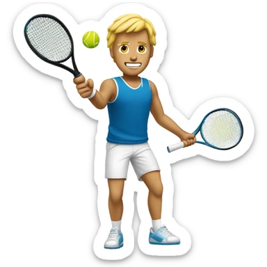 joueur de tennis blond (homme) sticker