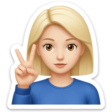 Niña sacando el dedo del medio  sticker