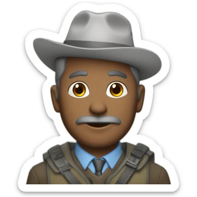 Un homme poireau  sticker