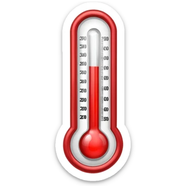 thermometer in red sticker