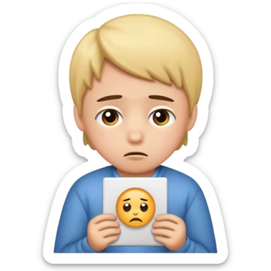 the kid is sad and the grade is F sticker