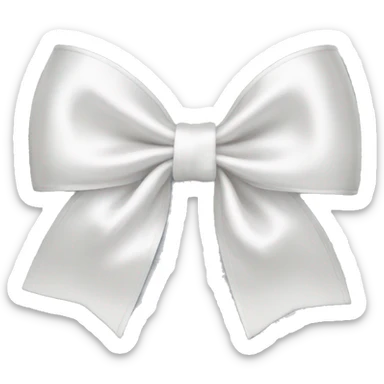 white satin bow sticker