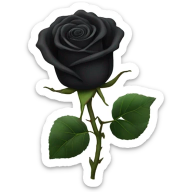 Black rose sticker