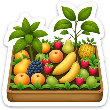 fruit garden bed sticker