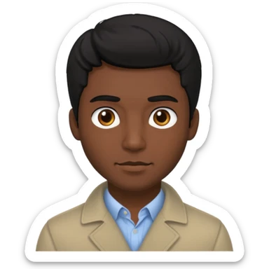 coily hair mens image sticker