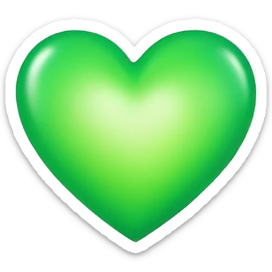 ligh green heart sticker