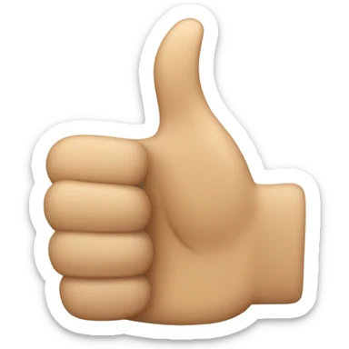 Thumbs up and smiling sticker