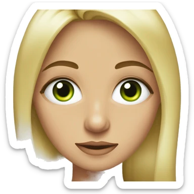 Rubia ojos verdes sticker