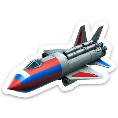 A-120 american rocket launcher with blue and red and green colour sticker