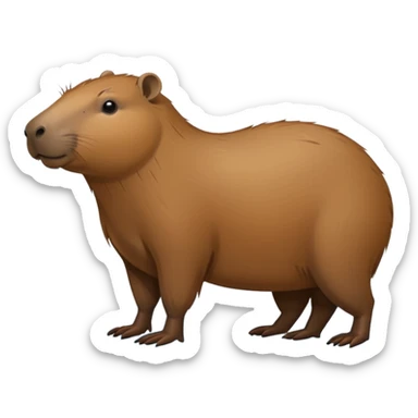 Create a capybara less like a chipmunk sticker