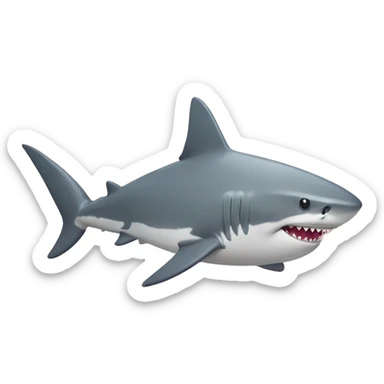 shark with light pink bow sticker