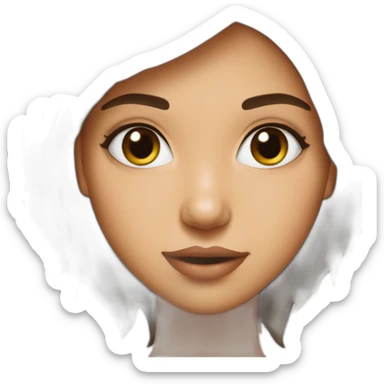 femme-brune-cheveux-boucles-longs-peau-foncée-yeux noirs sticker