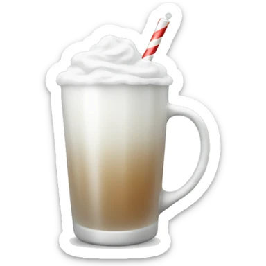 White asthetic clean Christmas drink sticker