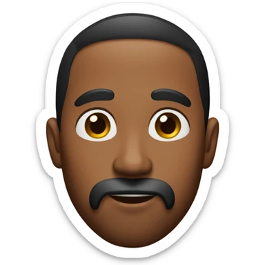 Brown skin man with a blac beard  sticker