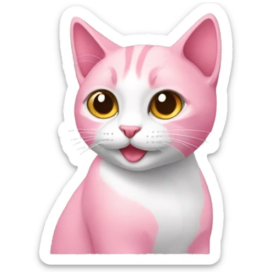Gato rosado sticker