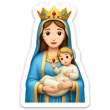 Virgen María con niño Jesús sticker