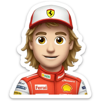 Max Verstappen with Ferrari sticker