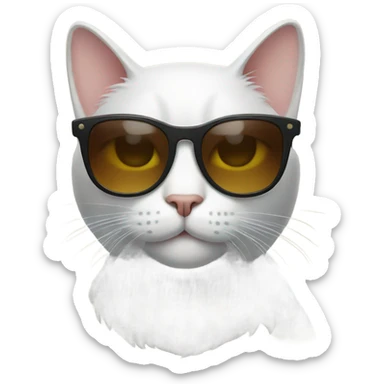 Cat with sunglasses sticker