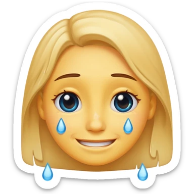 carita sonriente con lagrimas sticker