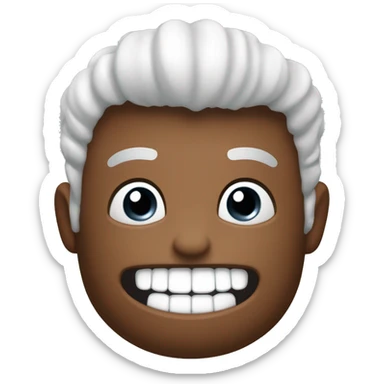 Crea un emoji de un castor marron con cara tierna dientes frontales grandes que tenga un cepillo de dientes que se llama lopi sticker