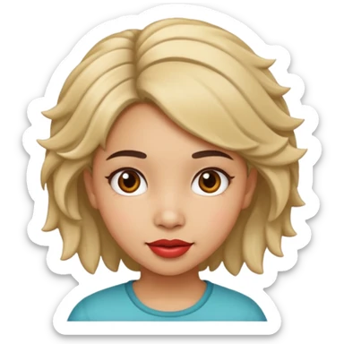 hispanic children girl with playful hairstyle  sticker