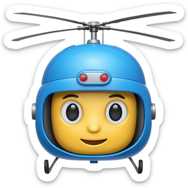 make a little kids helicopter hat sticker