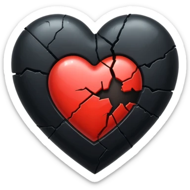 Black heartbreak sticker