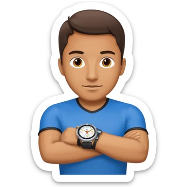 man with sport Watch sticker