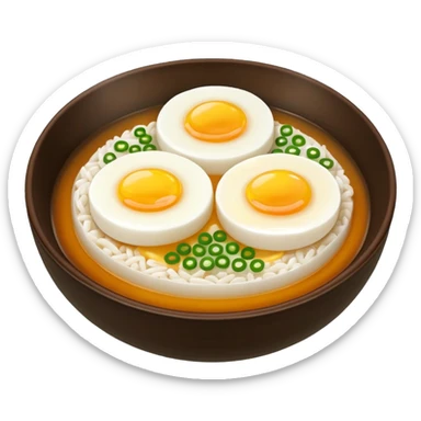 Make an emoji of tteokguk, a traditional Korean food. sticker