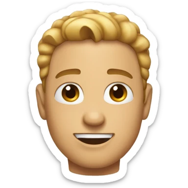 a normal text emoji like stop replaced with "CLICK ME" sticker