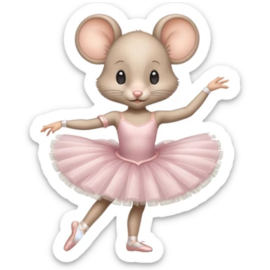 a ballet dancer mouse sticker