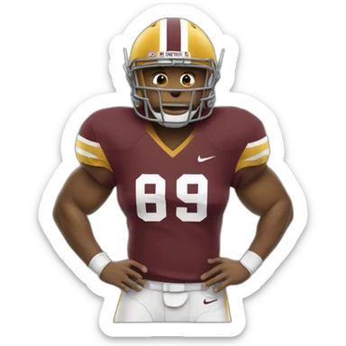 Gopher football player sticker