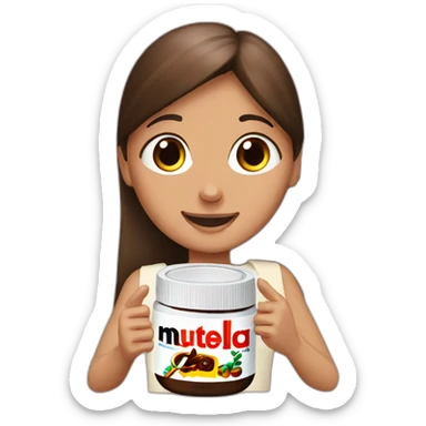 Nutella with girl sticker