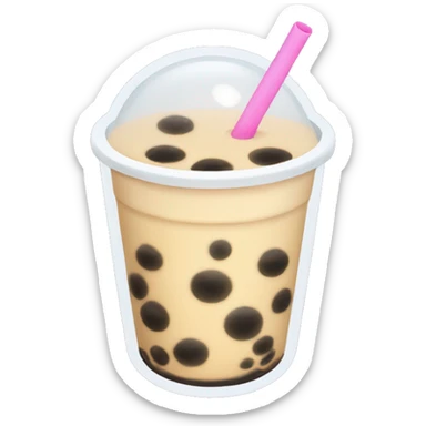 Bubble tea sticker