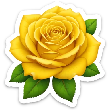 create an yellow rose bouquet sticker